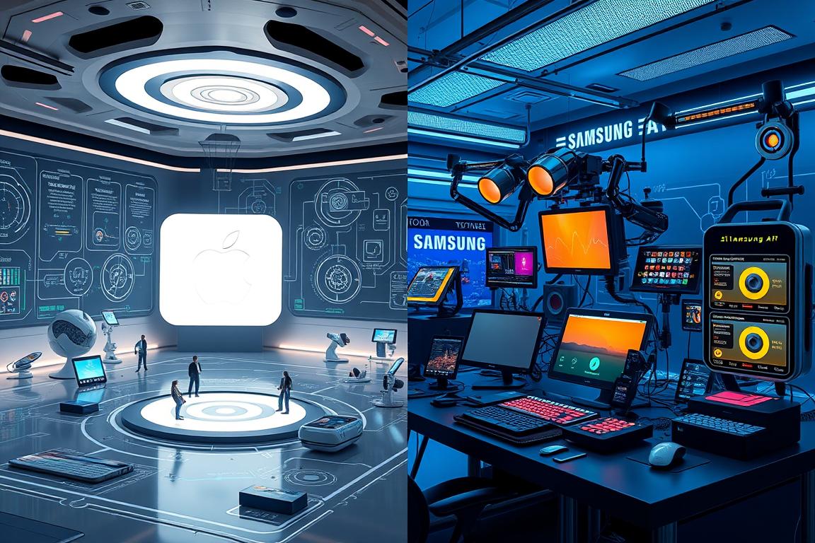 مقایسه هوش مصنوعی اپل و سامسونگ